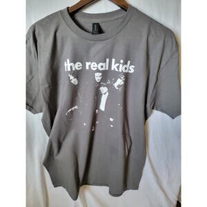 The Real Kids   band   t shirt size large asphalt gray